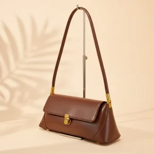 Retro Style Genuine Leather Women’s Shoulder Bags Custom Handbag Luxury Designer Messenger