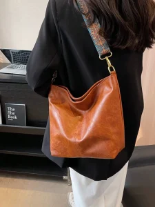 Retro Style Geometric Printed Backpack Large Capacity Crossbody Bag Women’s Shoulder Bag
