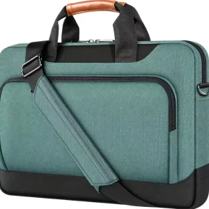 Retro Unisex Business Laptop Bag Waterproof Large Capacity Portable Eco Friendly Design Fits 13 To 17 Inch Notebook