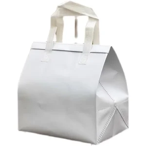 Reusable Aluminum Foil Insulated Waterproof Thermal Cooler Bag Zipper Closure Food Beverage Coffee Cola Lunch