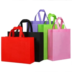 Reusable Custom Logo Non Woven Bag Handle Shopping Grocery Non woven Tote Bags Environmentally Friendly
