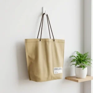 Reusable Durable Hot Pressed Non Woven Drawstring Bag Customized Printing for Clothing Grocery Shopping & Packaging