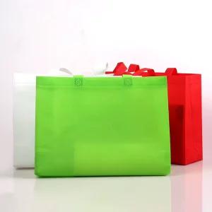 Reusable Ecofriendly Nonwoven Tote Shopping Bag Customizable for Supermarket & Exhibition Use