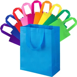 Reusable Foldable Shopping Solid Color Grocery Convenient Non Woven Party Favor Bags Nonwoven Tote Storage Handbag