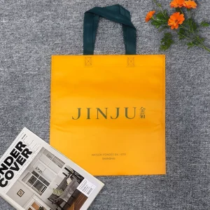 Reusable Non Woven Promotional Shopping Tote Bag Custom Printed Logo PP Laminated Hand Length Handle Customized Socks