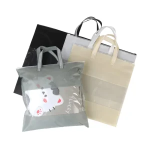 Reusable Non Woven Tote Bag With Clear Window Eco friendly Customized Printed Non Woven Bag for Clothing Bedding Advertising