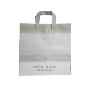 Reusable Non Woven Tote Bag with Clear Window Eco friendly for Clothing Bedding & Advertising