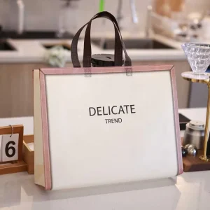 Reusable Non woven Fabric Shopping Bag with Logo Custom Portable Clothing Packaging Tote Bags