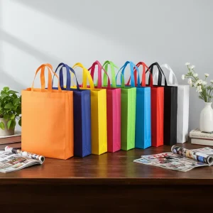 Reusable Printed Tote Carry Reusable Shopping pp Non Woven Shopping Fabric Bags with logo Printing