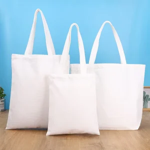 Reusable Tote Bag Large Capacity Shoulder Shopping Bag Natural Cotton Canvas Tote Bag