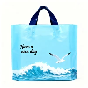 Reusable Transparent Clothing Storage Custom Flexography Zip T Shirt with logo Shopping Packing Plastic Bags