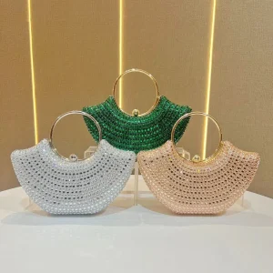 Rhinestone Handbag for Women Fashionable Elegant Evening Bag Versatile High-end Evening Dress Bag Ladies Clutch Bag