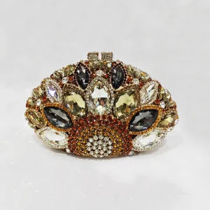 Rhinestone Metal Evening Crystal Party Clutch Bags Stone Clutch Purse Luxury Clutch Bag Purses for Weddings Women Luxury Gold