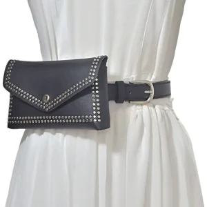 Rivet Belt Bag PU Leather Fanny Pack Waist Bag Women Waist Bag