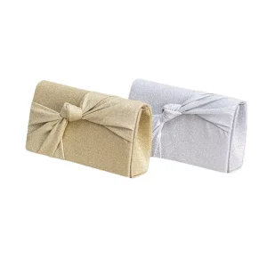 SH0345 Trendy Luxury Geometric Design Women’s Twining Wrinkles Shiny Evening Handbag Purse Bridal Party Clutch Bag Polyester