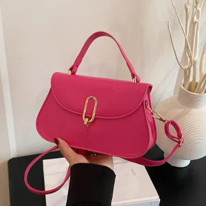 SW Simple Ladies Purse Handbags Elegant Crossbody Bag Shoulder Bag Popular Retro Personality Shoulder Bag Lock Bag for Lady