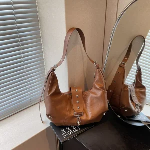 Sacs Tendance Fashion PU Leather Lady Shoulder Bag Casual Women Daily Tote Bag Luxury Outdoor Purses and Handbags for Women