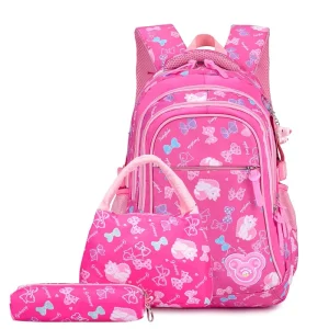 School Bags Casual Backpack Set For Student School Backpack Set For Girls Student Purple Color