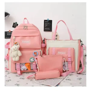 School Bags Fashionable Student Schoolbag Large Capacity Set Casual Backpack Set