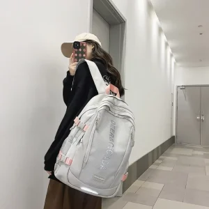 Schoolbag College Students Simple Casual Travel Computer Backpack Unisex Large Capacity