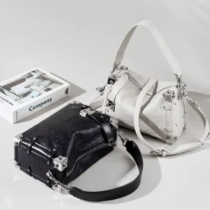 Schultertaschen Custom Ladies Retro Leather Bag for Women High Quality Luxury Handbags Manufacturer Shoulder Doctor Bags