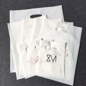 Screen Printing Handle Bag Supermarket Bag Accept High Quality HDPE LDPE Die Cut Plastic Bag Custom Shopping Plastic Package PE
