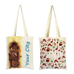 Screen Printing Personality Design Camera Shopping Canvas Cotton Tote Bag