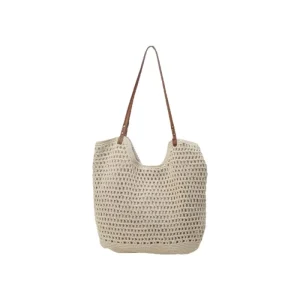 Seaside Beach Large Capacity Versatile Tote Bag Women’s Hollowed Out Western style New Style Temperament Shoulder Bag