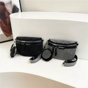 Sequin Fashion Chain Full Diamond Women Messenger Bag Luxury Women Handbag Small Purse