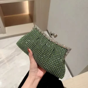 Shiny Luxury Party Banquet Bag Ladies Portable Dress Purse Wedding Bride Handbag Rhinestone Evening Clutch Bag for Women