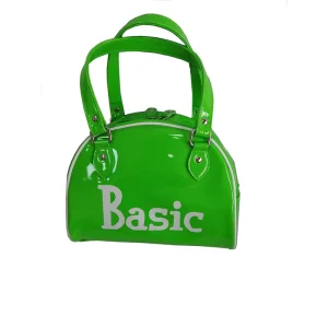 Shiny PVC National Style Handbag with Satin Lining Zipper Closure Waterproof Mixed Colors Double Handles