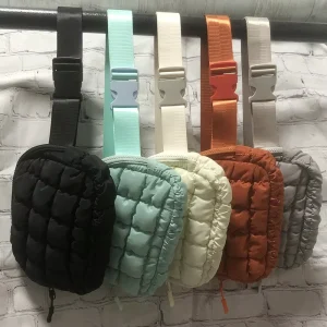 Shoulder Factory Puffer Custom Fanny Pack Belt Bag Crossbody Chest Bag for Women Puffer Sling Bag