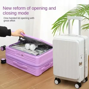 Side opening Deep Trunk Suitcase 20inch Carry on Suitcase 24 inch Size with a Large Capacity Silent Universal Wheels Luggage