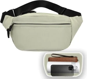 Simple Design Travel Fanny Pack Crossbody Waist Bag Belt Bag with Adjustable Strap for Workout Running Shopping Hiking Daily