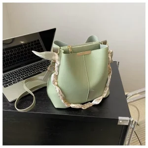 Simple Fashion High End Western Bucket Bag for Women New Style Portable Crossbody Shoulder Waterproof All Match