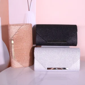 Simple Fashion Versatile Pleated Clutch Bags for Ladies New Trendy Elegant Polyester Lining Material