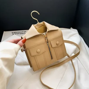 Simple Women’s Personalized Niche Hanger Bag Fashionable Matching Clothes Styling Single Shoulder Crossbody PU Square Lock