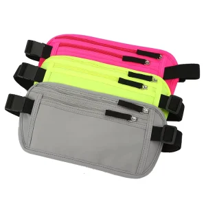Single Waist Belts Concealed Travel Wallet Passport Holder RFID Money Belt