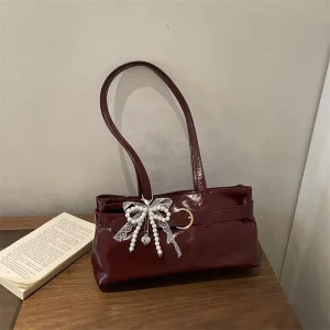 Single-shoulder Bag Under the Arm Korean Style Cute Fresh Fashionable Bowknot Versatile Handbag