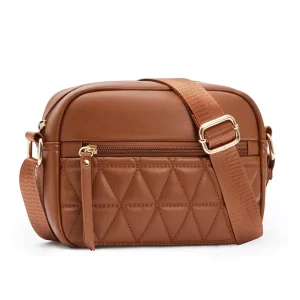 Small Crossbody Purse for Women Quilted Crossbody Bags Soft Leather Shoulder Handbags with Adjustable Strap