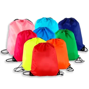 Small Polyester Drawstring Bag with Logo