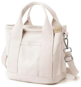Small Tote Bag for Women Zipper Multi Compartment Messenger Bag with Adjustable Strap