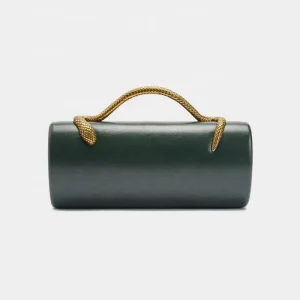 Snake Handle Women Bag Luxury Evening Party Bag Ladies Clutch Leather Handbag Purses Bridal Wedding Bag With Chain