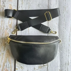 Soft PU Leather Sling Belt Bag Satchel Daypack Waterproof PU Leather Belly Bag Women Chest Bag