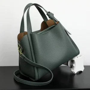 Soft PU Leather Women Handbag Vegetable Basket Cross-body Strap 4 Colors Bucket Shape Girls Fashion Shoulder Bag