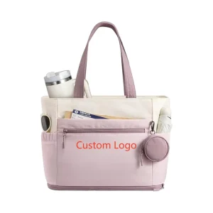 Soft Padded Nylon Quilted Large Capacity Gym Travel Puffer Tote Bag