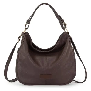 Soft Pebbled Faux Leather Hobo Bag for Women Large Capacity Multi Compartment Shoulder Purse With Dual Adjustable Straps