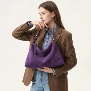Soft Top Grain Cowhide Crossbody Tote Bag Large Capacity Light Luxury Modern Simple Classic Lady Single Underarm Shoulder Hobo