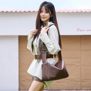Soft-shoulder Crossbody Bag Stylish Retro Single-shoulder PVC Bag Cover Spring Autumn Simple Versatile Trendy Womens