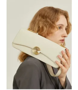 Solid Color Women Underarm Shoulder Bag Simple Design Lady Elegant Messenger Bags